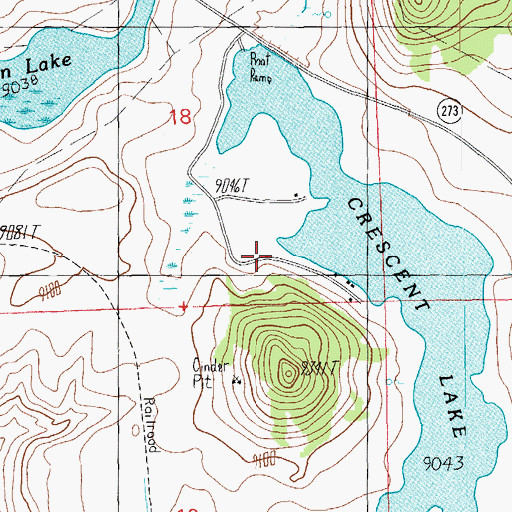 Topographic Map of Brookchar Campground, AZ