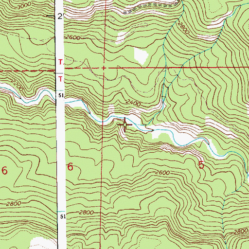 Topographic Map of Shake Meadow Creek, ID