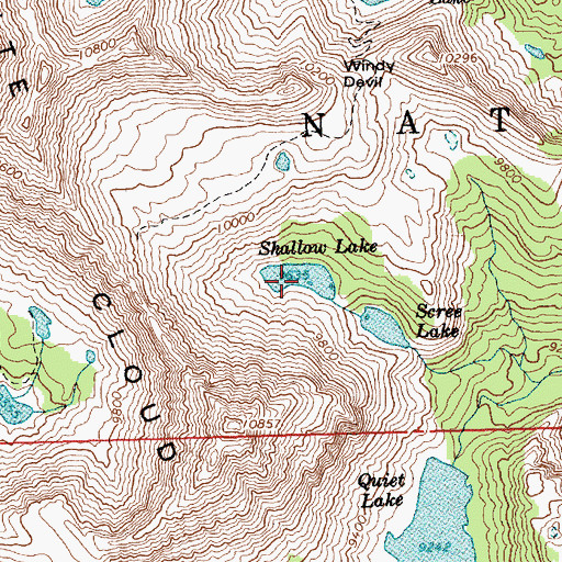 Topographic Map of Shallow Lake, ID
