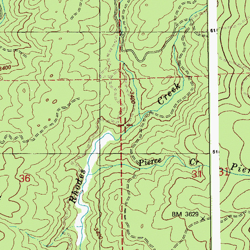 Topographic Map of Shanghai Creek, ID