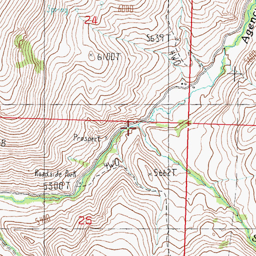 Topographic Map of Sharkey Creek, ID