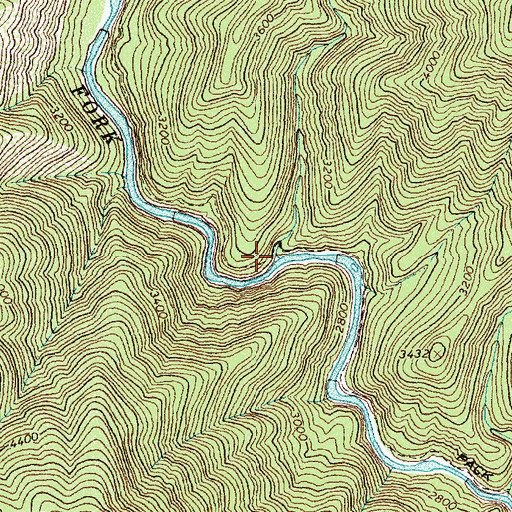 Topographic Map of Shasta Creek, ID