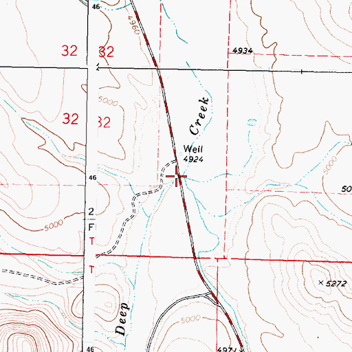 Topographic Map of Sheep Creek, ID