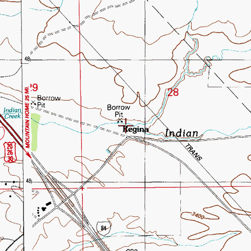Topographic Map of Sheep Creek, ID