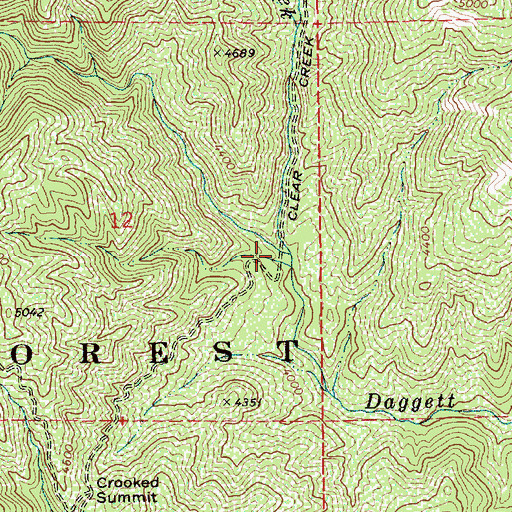 Topographic Map of Sheep Creek, ID