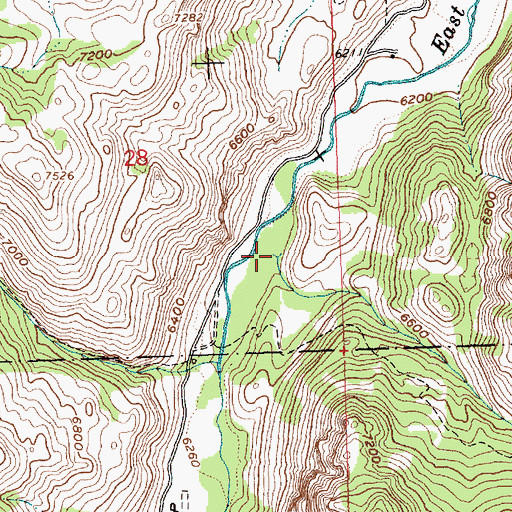 Topographic Map of Sheep Creek, ID