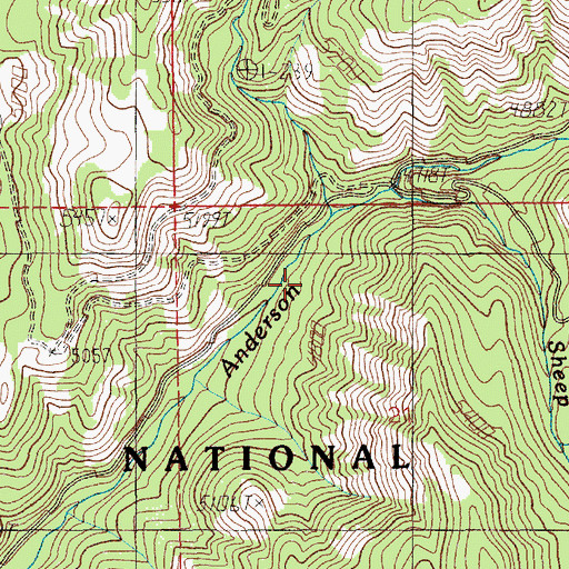 Topographic Map of Sheep Creek, ID