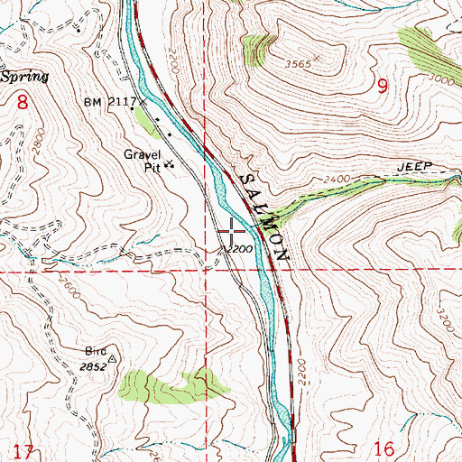 Topographic Map of Sheep Creek, ID