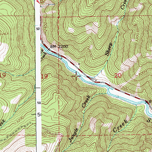 Topographic Map of Sheep Creek, ID