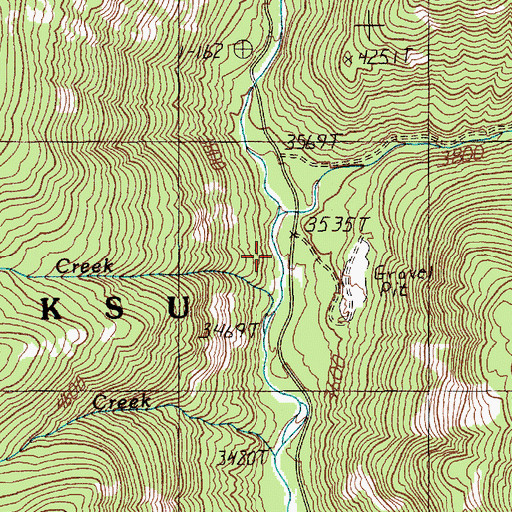 Topographic Map of Sheep Creek, ID