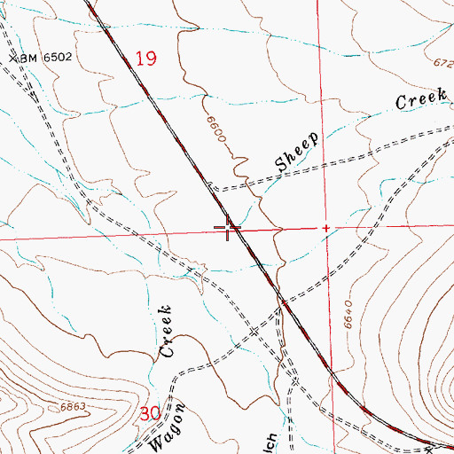 Topographic Map of Sheep Creek, ID