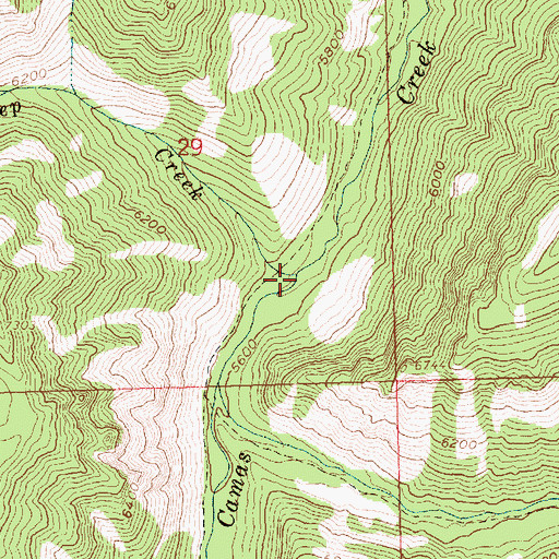 Topographic Map of Sheep Creek, ID