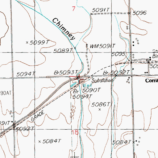 Topographic Map of Sheep Creek, ID