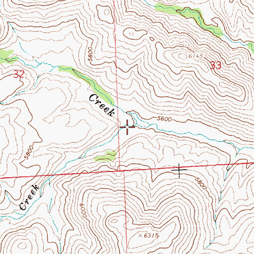 Topographic Map of Sheep Creek, ID