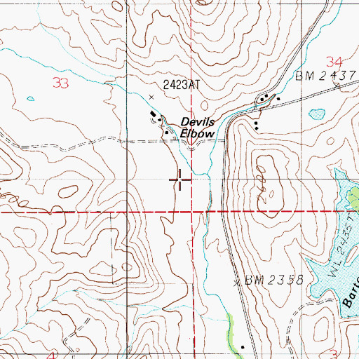Topographic Map of Sheep Creek, ID