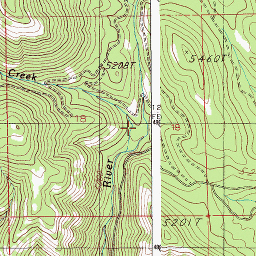 Topographic Map of Sheep Creek, ID