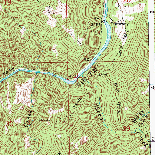 Topographic Map of Sheep Creek, ID