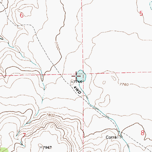 Topographic Map of Cheyney Lake, AZ