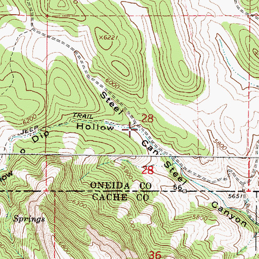 Topographic Map of Sheep Dip Hollow, ID