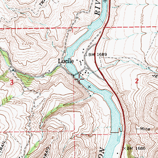 Topographic Map of Sheep Gulch, ID