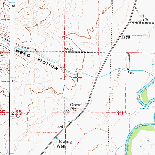 Topographic Map of Sheep Hollow, ID