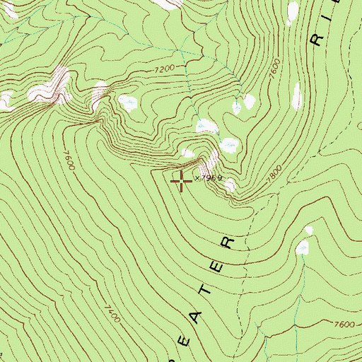 Topographic Map of Sheepeater Ridge, ID