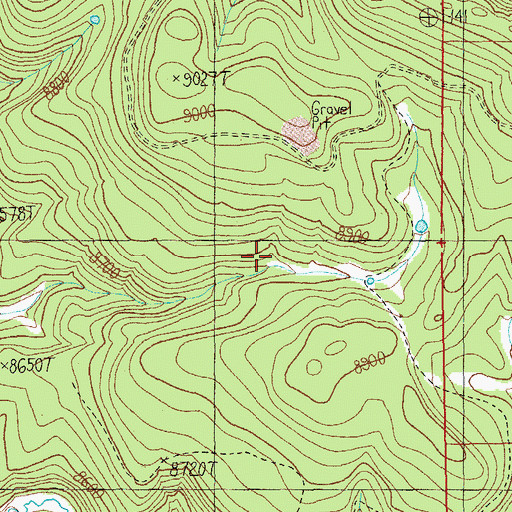 Topographic Map of Coyote Tank, AZ