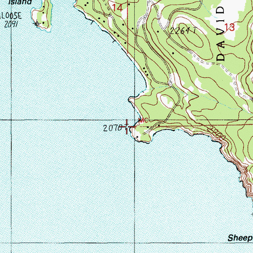 Topographic Map of Sheepherder Point, ID