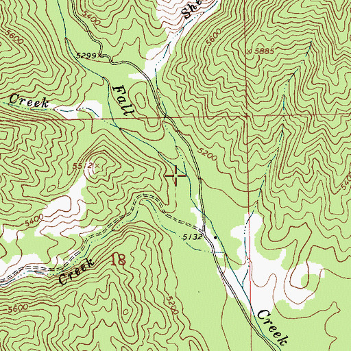 Topographic Map of Sheldon Creek, ID