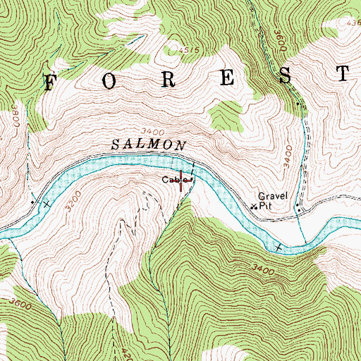 Topographic Map of Shell Creek, ID