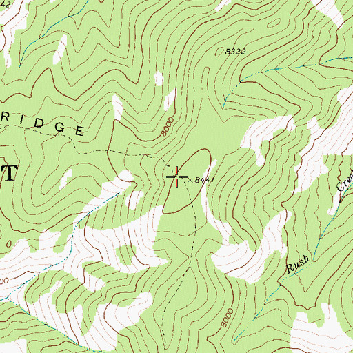 Topographic Map of Shellrock Ridge, ID