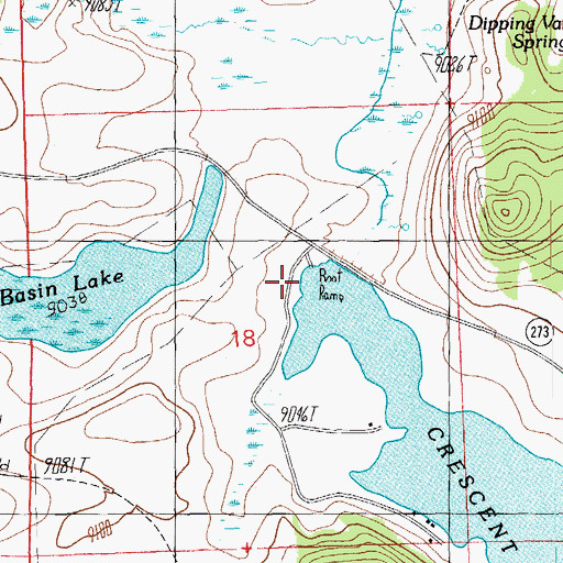 Topographic Map of Crescent Lake Dam, AZ