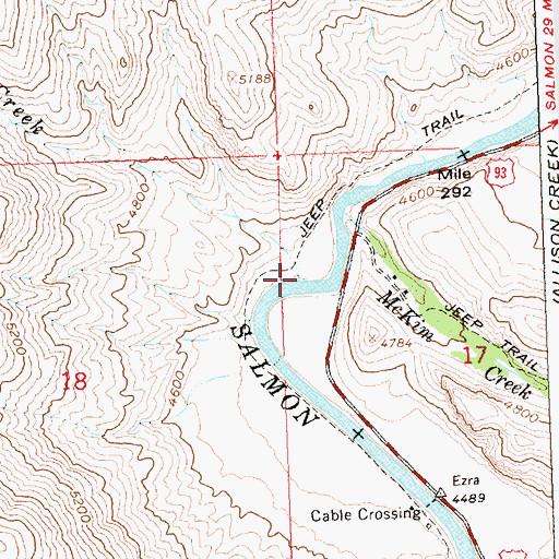 Topographic Map of Shep Creek, ID