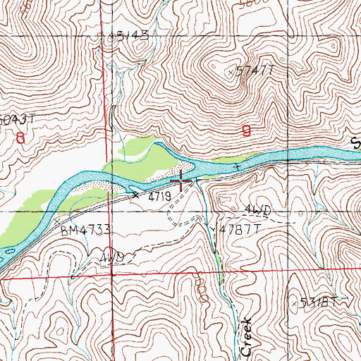 Topographic Map of Shep Creek, ID