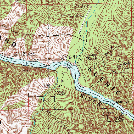 Topographic Map of Shepp Ranch, ID
