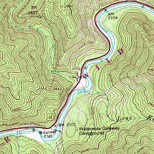 Topographic Map of Sherman Creek, ID