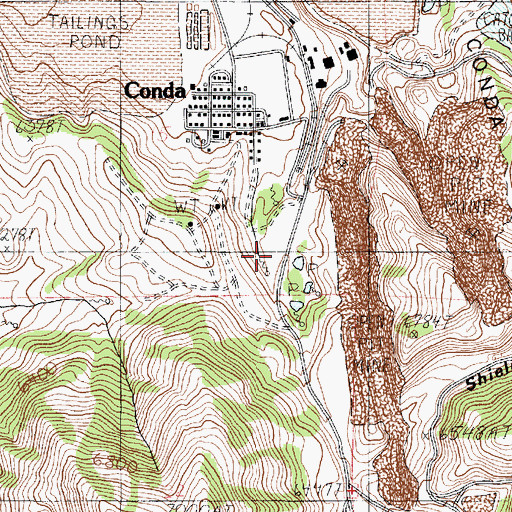 Topographic Map of Shield Canyon, ID