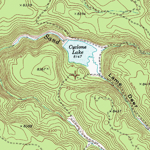 Topographic Map of Cyclone Lake Campground, AZ