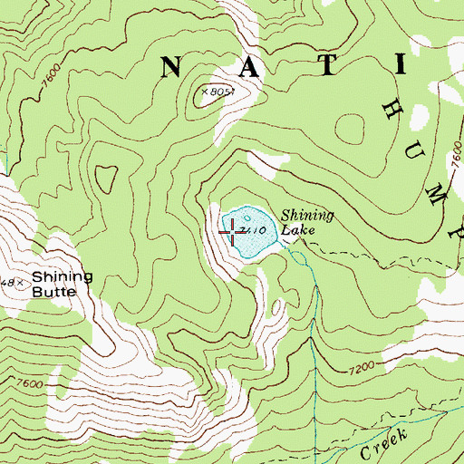 Topographic Map of Shining Lake, ID