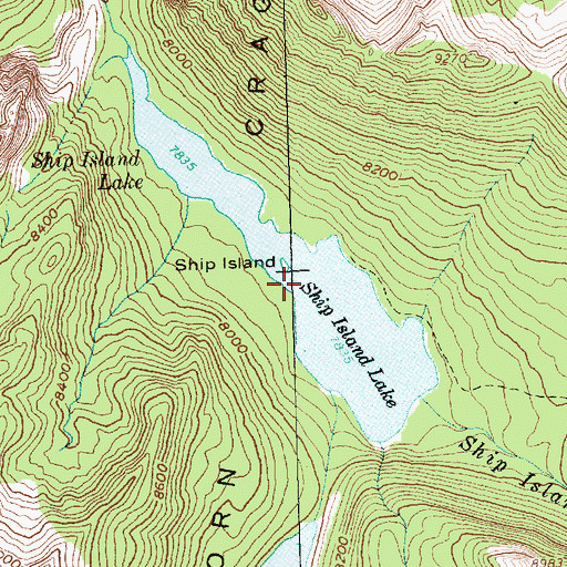 Topographic Map of Ship Island Lake, ID