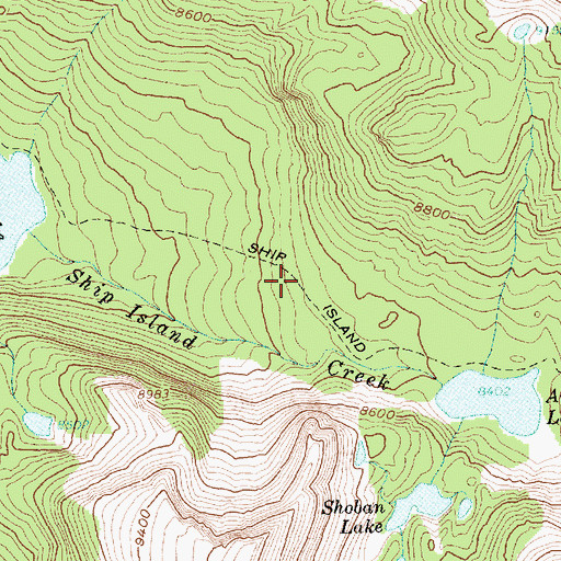 Topographic Map of Ship Island Trail, ID