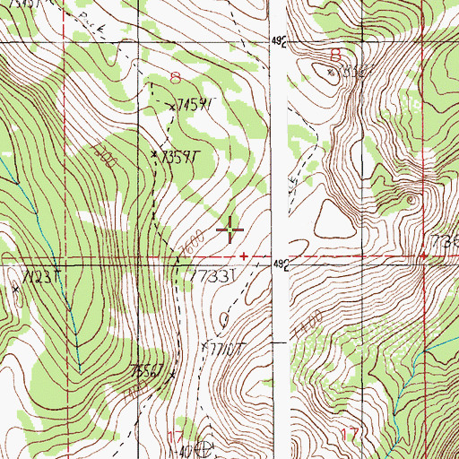 Topographic Map of Shirts Lake, ID
