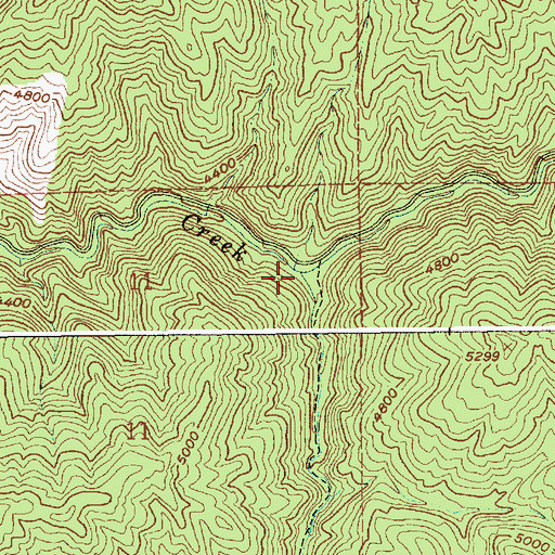Topographic Map of Shoemaker Creek, ID
