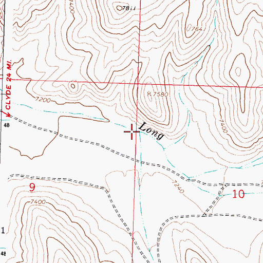 Topographic Map of Short Creek, ID