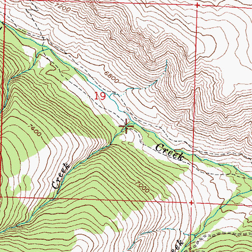 Topographic Map of Short Creek, ID