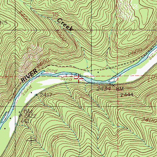 Topographic Map of Short Creek, ID