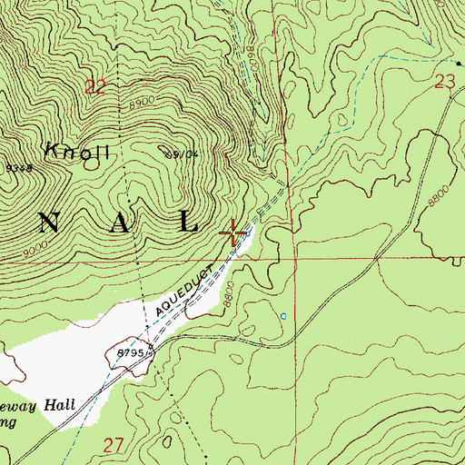 Topographic Map of Driveway Tank, AZ