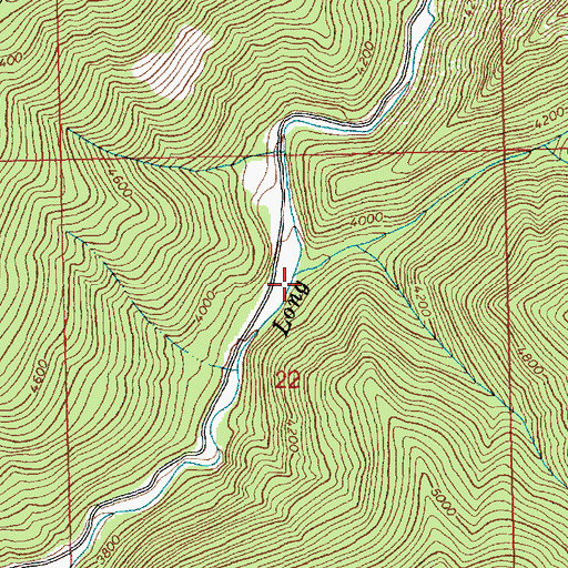 Topographic Map of Short Creek, ID