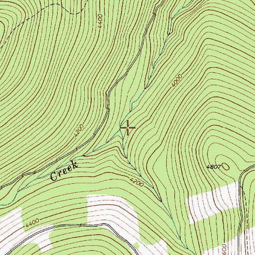 Topographic Map of Shorty Creek, ID