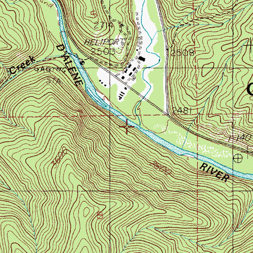 Topographic Map of Shoshone Creek, ID